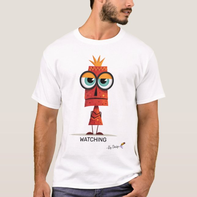 T-shirt Caractère attentif | Conception originale pour adu (Devant)