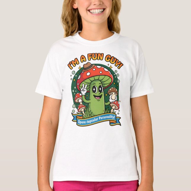T-shirt Caractère Champignon Capriceux – Pu Nature (Devant)