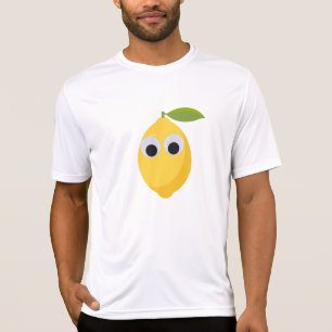 T-shirt Caractère citron mignon avec yeux googly