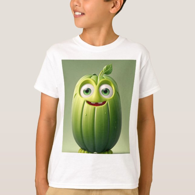 T-shirt Caractère concombre drôle (Devant)