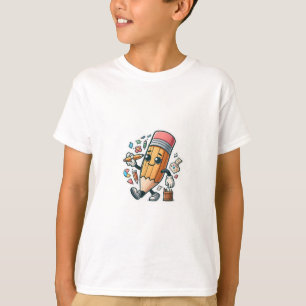 T-shirt Caractère crayon Animé - Art jouant