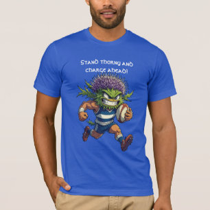 T-shirt Caractère de chardon de rugby écossais Fier Sports