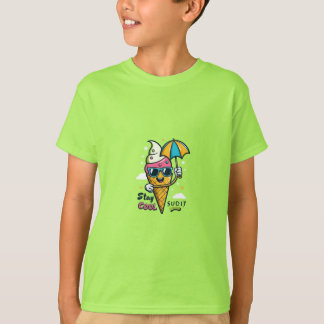 T-shirt Caractère de cône de crème glacée cool