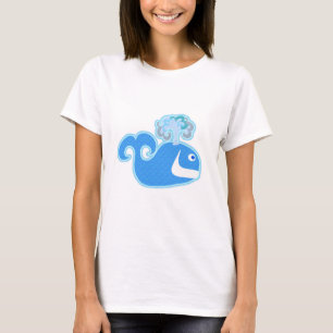 T-shirt Caractère de dessin amusant pour baleine joyeuse