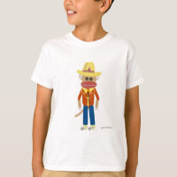 Caractère de dessin animé Cute Cowboy Sockmonkey