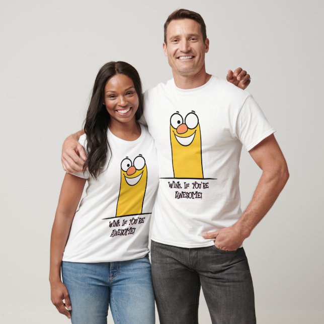 T-shirt Caractère de dessin animé jaune (Unisexe)