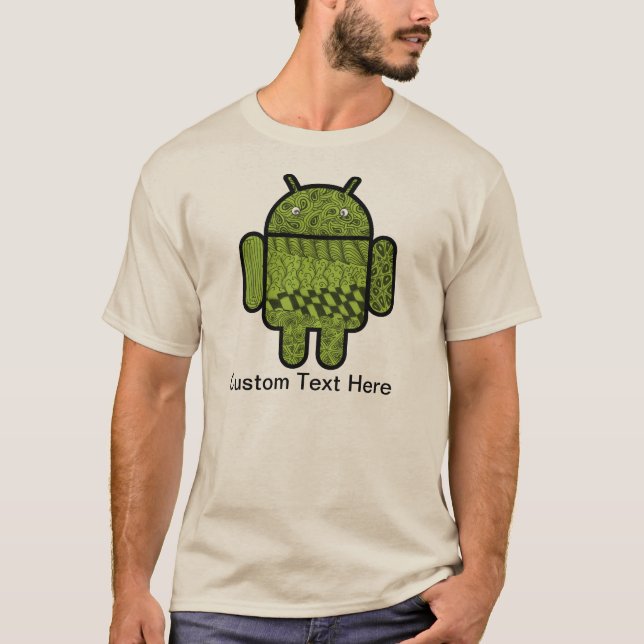 T-shirt Caractère de gribouillage pour Android™ (Devant)