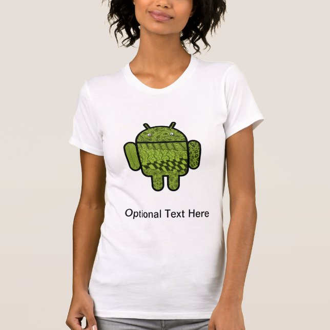 T-shirt Caractère de gribouillage pour Android™ (Devant)