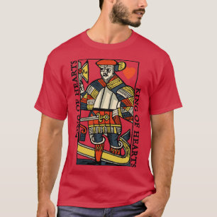 T-shirt Caractère de Jouer d Roi des Coeurs