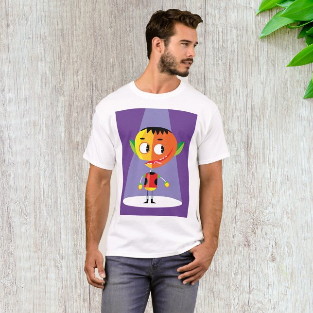 T-shirt Caractère de tête orange (Créateur téléchargé)