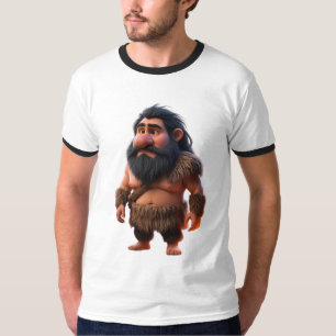 T-shirt Caractère Drôle de Caveman de dessin animé - Ours 