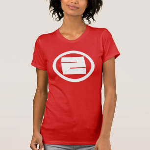 T-shirt Caractère kanji carré pour UN dans un cercle