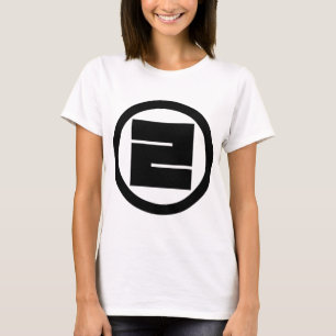 T-shirt Caractère kanji carré pour UN dans un cercle