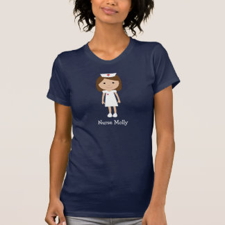 T-shirt Caractère mignon d'infirmière de bande dessinée