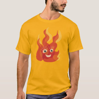 T-shirt Caractère mou de flamme d'incendie
