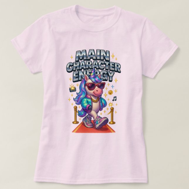 T-shirt Caractère principal Energy Glam Unicorn Red Carpet (Design devant)