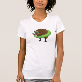 T-shirt caractères de livre de comparaison de kiwi