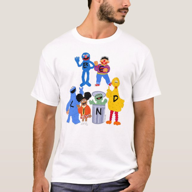 T-shirt Caractères de rue Sésame | Be Kind - Langue des si (Devant)
