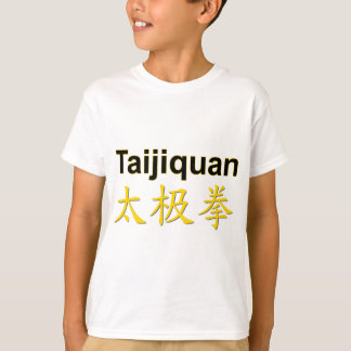 T-shirt Caractères Tai Chi Chuan chinois d'or