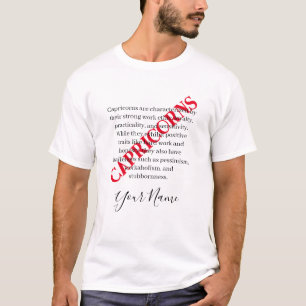 T-shirt Caractéristiques du Capricorne et signe zodiaque