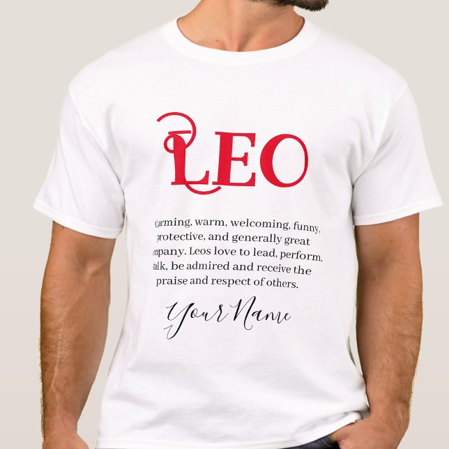 T-shirt Caractéristiques du Leo et signe du Zodiac (Créateur téléchargé)