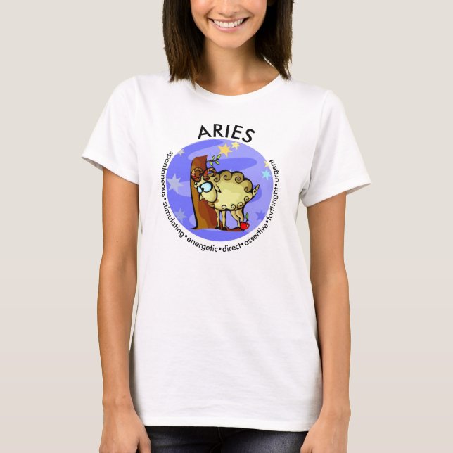 T-shirt Caractéristiques personnalisables Aries Carton mig (Devant)