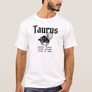 T-shirt Caractéristiques Taurus personnalisables Zodiac à 