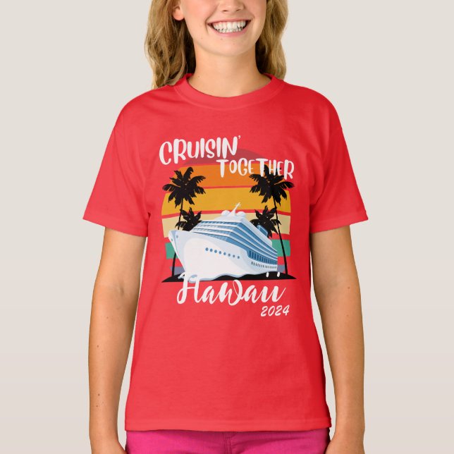 T-shirt Caraibes Croisière 2024 Famille amis Groupe Voyage (Devant)