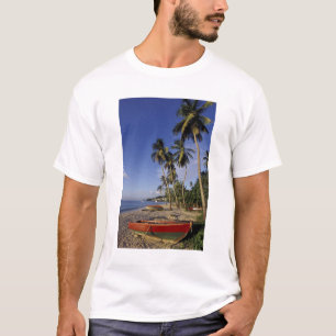 T-shirt CARAÏBES, Grenade, St. George, Bateaux sur palmier