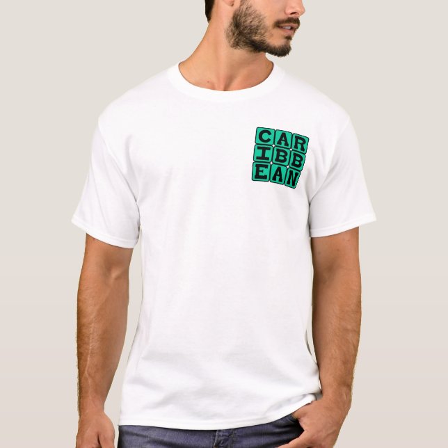 T-shirt Caraïbes, Îles tropicales (Devant)