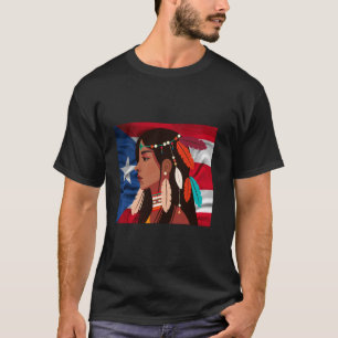 T-shirt Caraïbes Porto Rico Ricain Drapeau Autochtone Tain