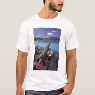 T-shirt CARAÏBES, St. Barts, Canon pointé sur la baie de