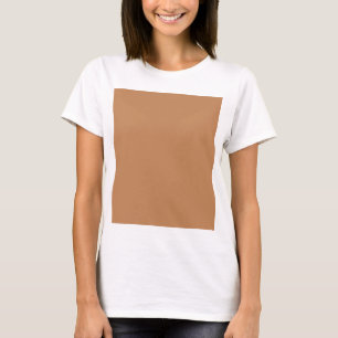 T-shirt Caramel Beige Beige Plus profond Café Au Lait Cou