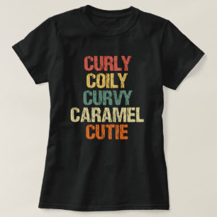 T-shirt Caramel Courbé Cutie Melanin Goddess Don