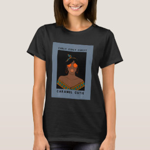 T-shirt Caramel Cutie Cutie Noir Fierté Cuisine Coily Pour