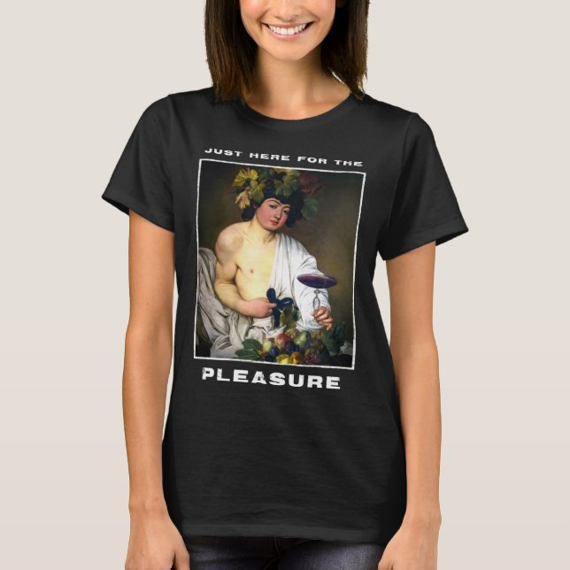 T-shirt Caravage peignant Bacchus pour un hédoniste (Devant)