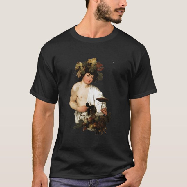 T-shirt Caravaggio Bacchus Peinture fine (Devant)