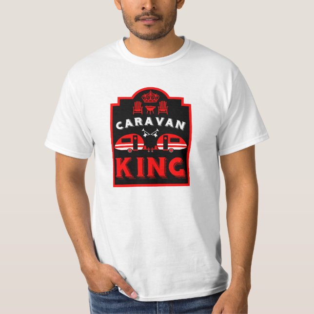 T-shirt Caravan King Cadeaux Pour Campeurs (Devant)