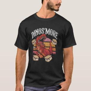 T-shirt Caravane Camping Rétro Feu de camp T-Rex Dinosaure