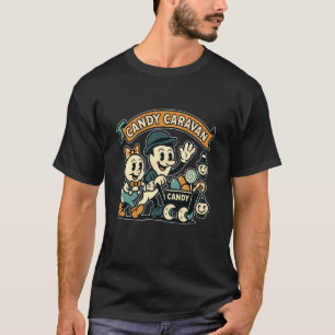 T-shirt Caravane de bonbons Wagon fantôme Sarcelle