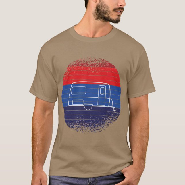 T-shirt Caravane rétro oldschool (Devant)