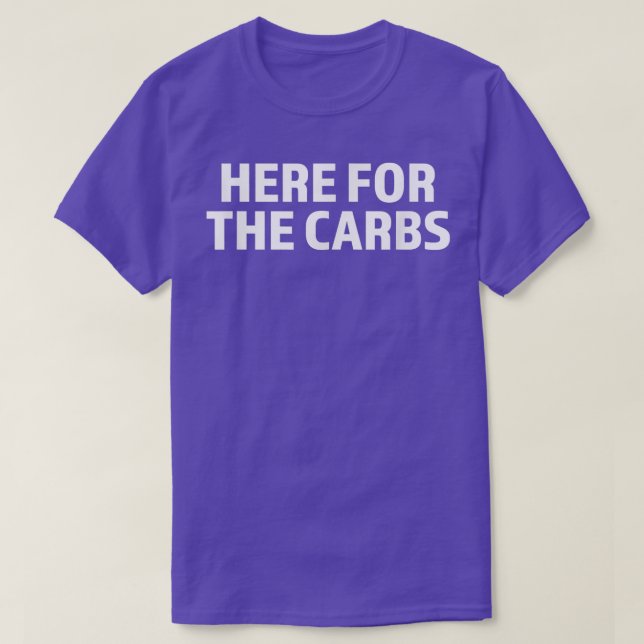 T-shirt Carb Lover ici pour les glucides Carbohydrates  (Design devant)