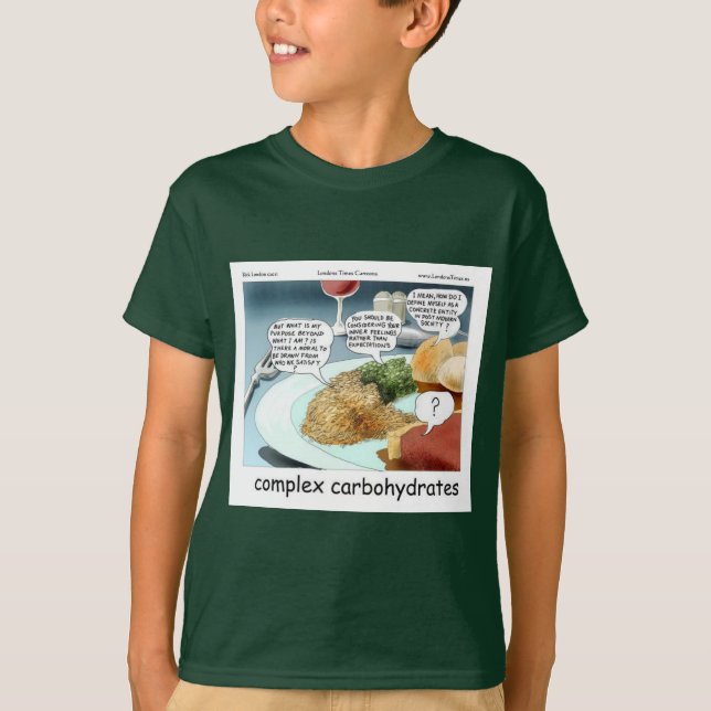 T-shirt Carbes Complexes Funny Philosophie Foodie Comic (Devant)
