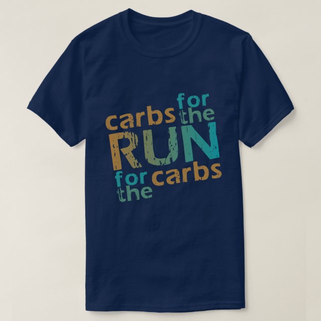 T-shirt Carbes de coureur pour la course * RUN pour les ca (Design devant)