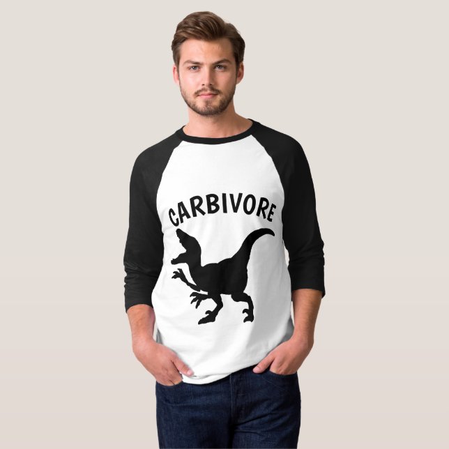 T-shirt CARBIVORE CARB LOVER Dinosaur (Devant entier)