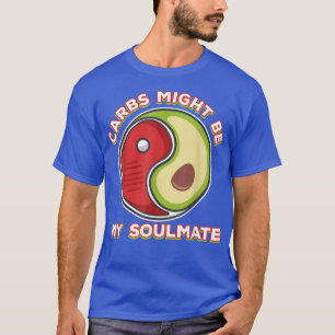 T-shirt Carbs âme mate nourriture amoureux yinyang dessin 