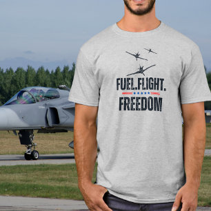 T-shirt Carburant d'avion Vol Liberté Amusement Aviation S