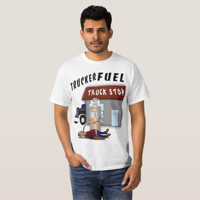 T-shirt Carburant de camionneur (Devant entier)