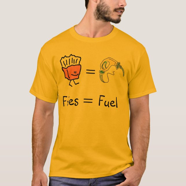 T-shirt carburant égal de fritures (Devant)