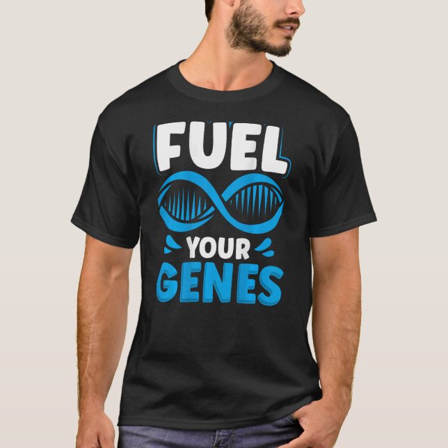 T-shirt Carburant vos gènes Enseignant en biologie rétro-e (Devant)